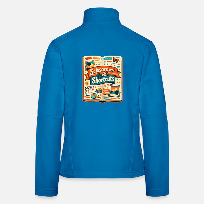 Ciseaux au lieu de raccourcis | Scrapbooking Veste en tissu softshell Femme