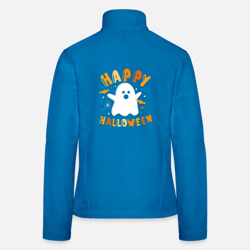 Happy Halloween Ghost Graphic Women's Softshell Jacket