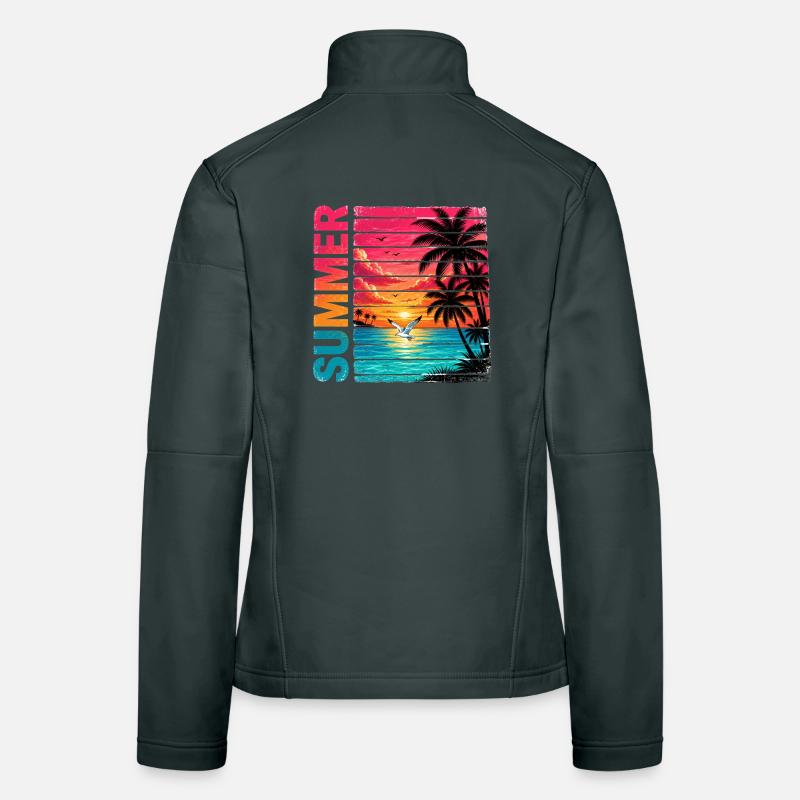 Retro Summer Frauen Softshelljacke