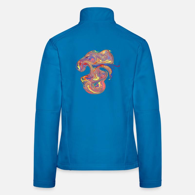 Psychedelic Marble Swirls Women's Softshell Jacket