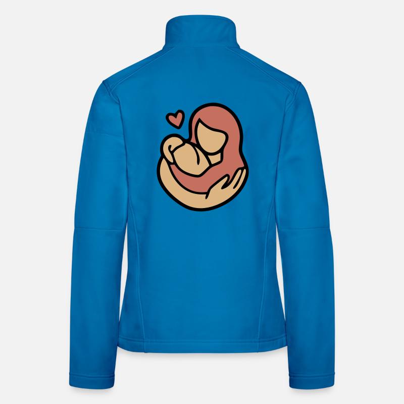 Étreinte Mère-Enfant Amour Veste en tissu softshell Femme