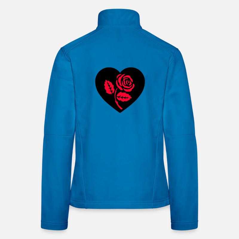 Roses Veste en tissu softshell Femme