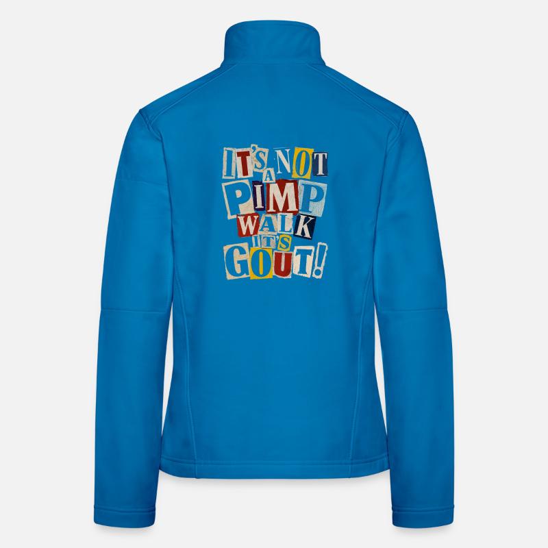 Bunte Buchstaben-Collage Typografie Frauen Softshelljacke