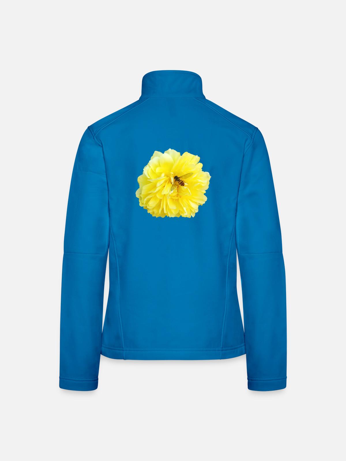 Yellow_Rose_-_Bee_Nature_Photography - Women's Softshell Jacket - light blue - Back