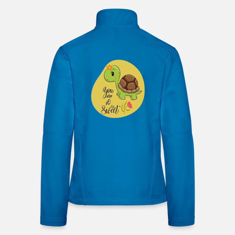 cute turtle Women's Softshell Jacket