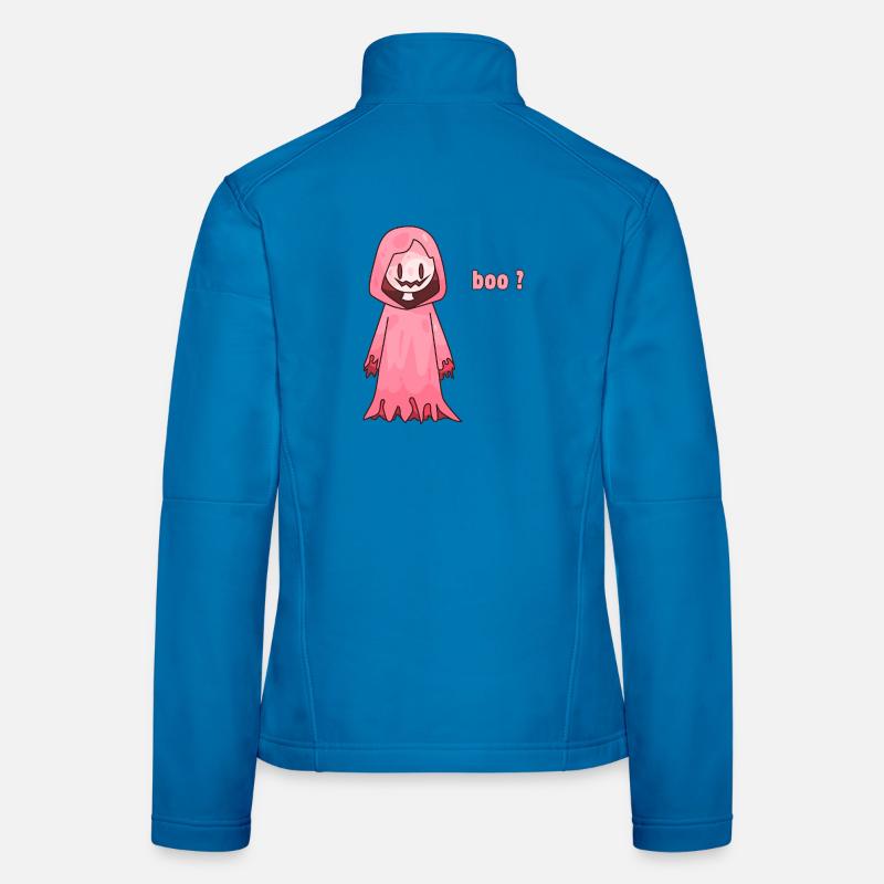Süßer pinker Halloween-Geist sagt Buh? - Frauen Softshelljacke - Lichtblau