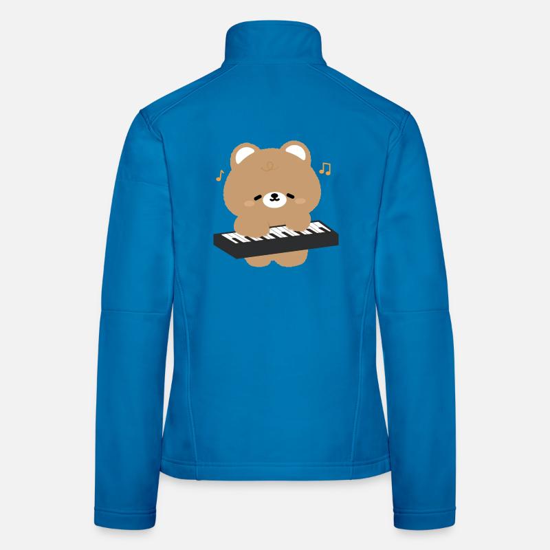 Bear Pianist Serenade Women's Softshell Jacket
