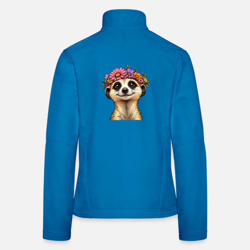 Erdmännchen mit Blumenschmuck  Frauen Softshelljacke