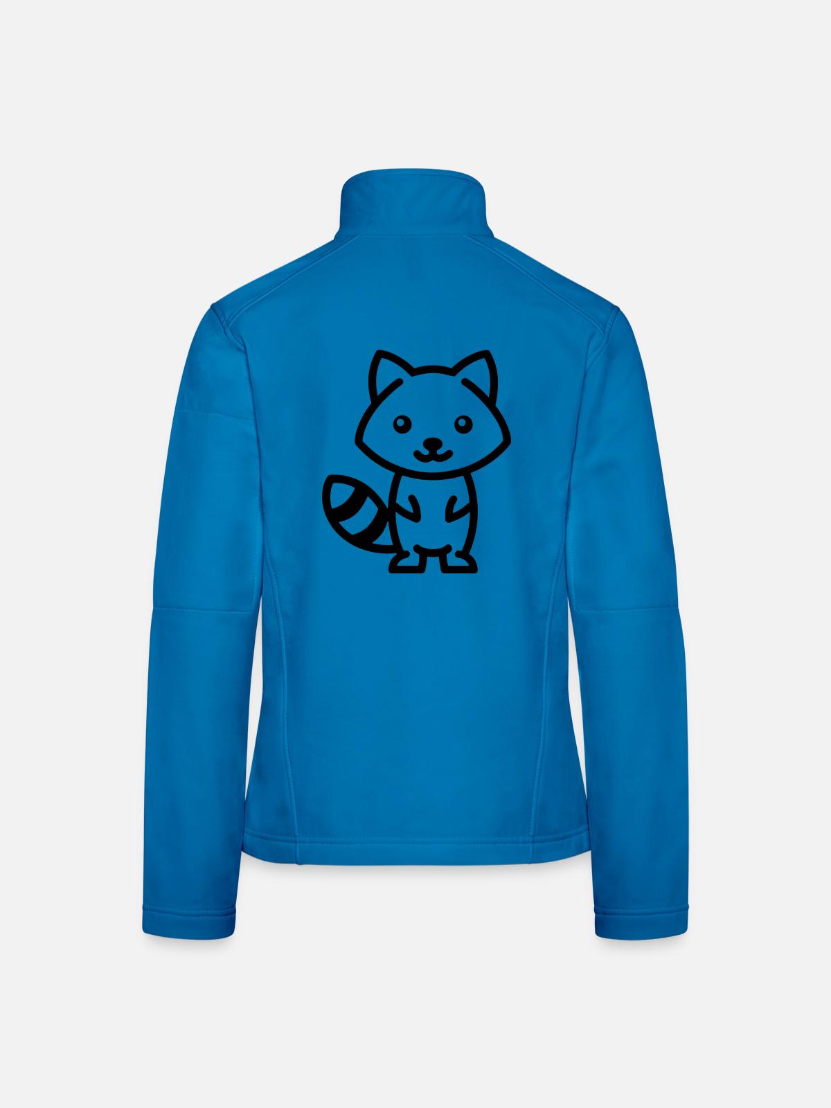 Waschbär - Frauen Softshelljacke - Lichtblau - Hinten
