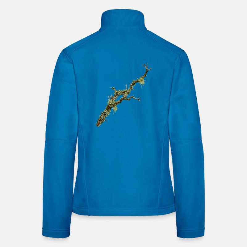 Conception de la nature de la forêt Lichen Branch Veste en tissu softshell Femme