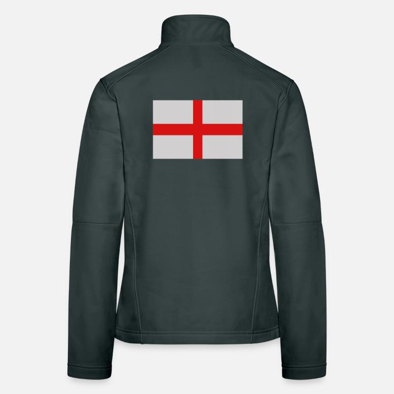 Drapeau anglais Veste en tissu softshell Femme