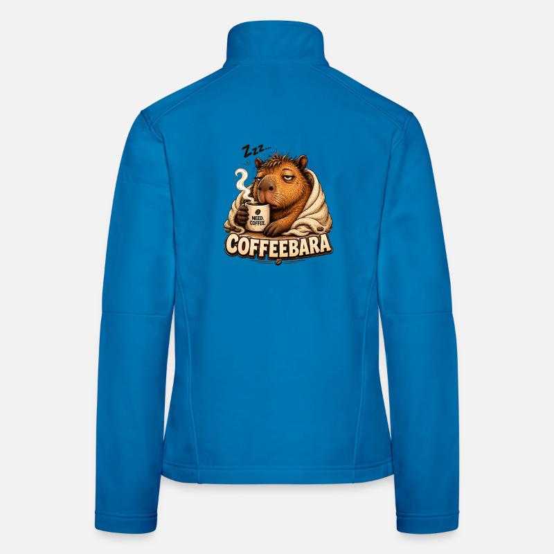 CoffeeBara Capybara Veste en tissu softshell Femme