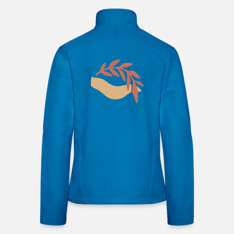 Hand Leaf Nature Boho Logo Women's Softshell Jacket
