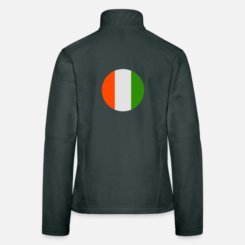 Round Irish flag Women's Softshell Jacket