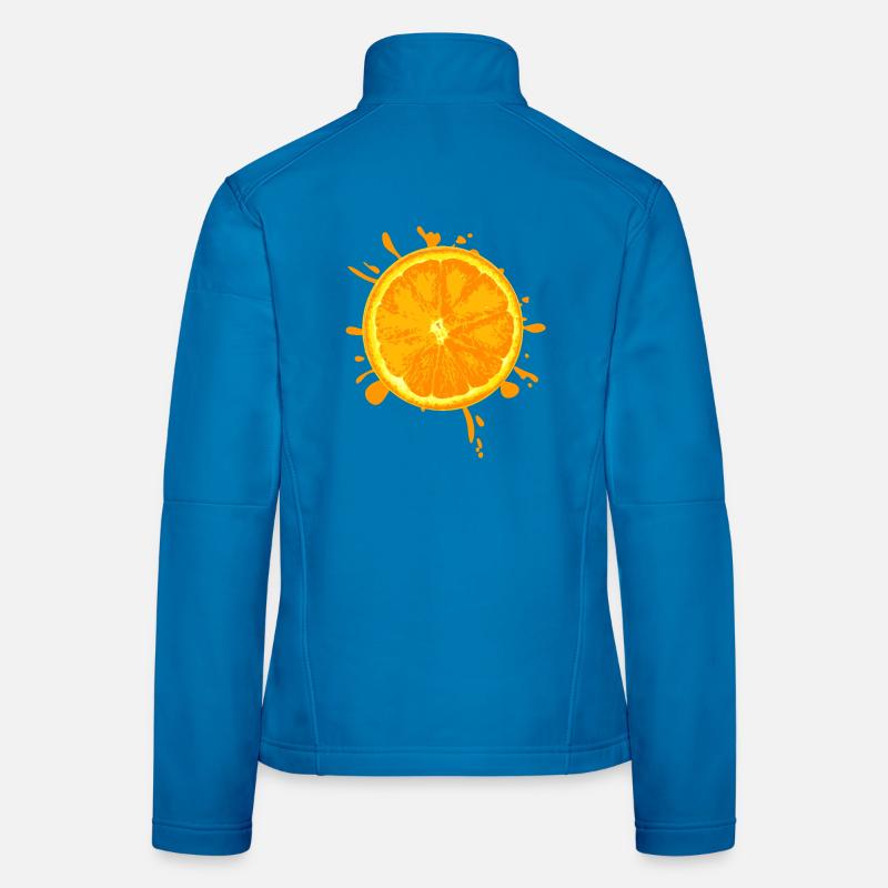 Orangenscheibe Spritzer Design Frauen Softshelljacke