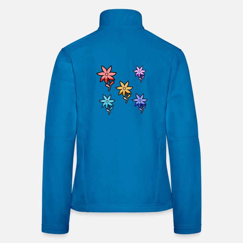 Blumen Frauen Softshelljacke