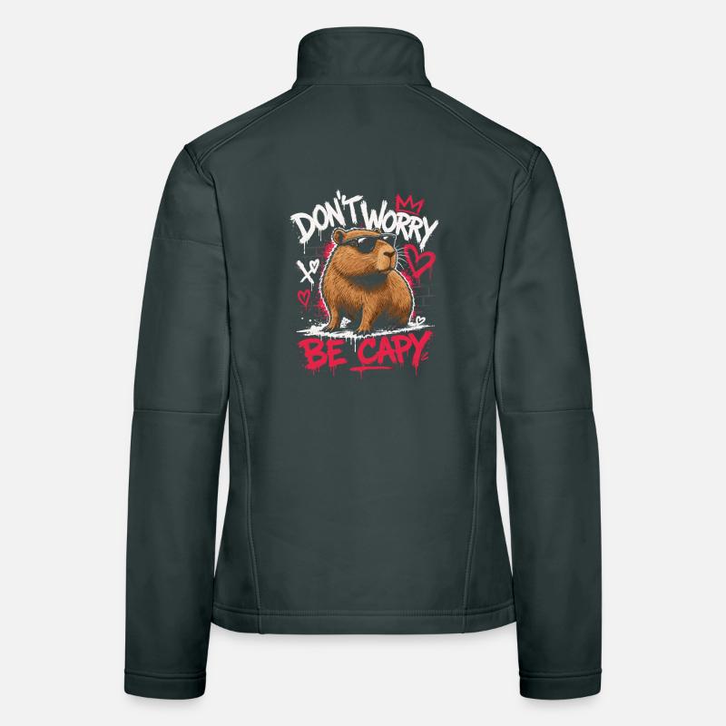 Don't Worry Be Capy Frauen Softshelljacke