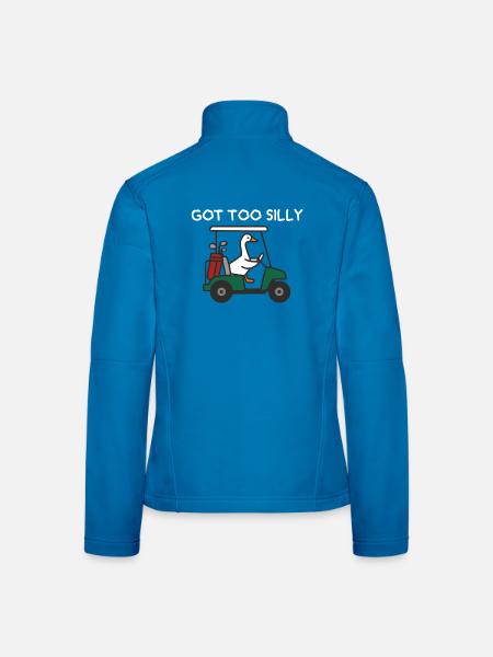 Trop bête, Oie de golf - Veste en tissu softshell Femme - bleu clair - Dos