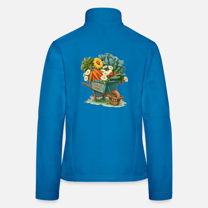 Veggie Patch Victory Garden Wheelbarrow - Women's Softshell Jacket - light blue