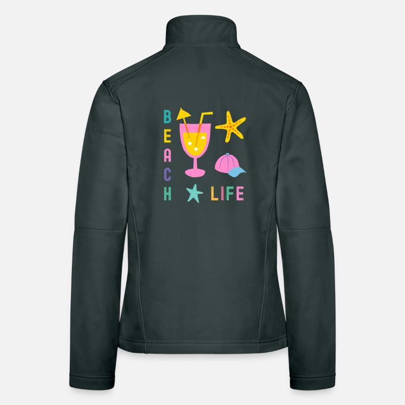 Vie de plage style été Veste en tissu softshell Femme