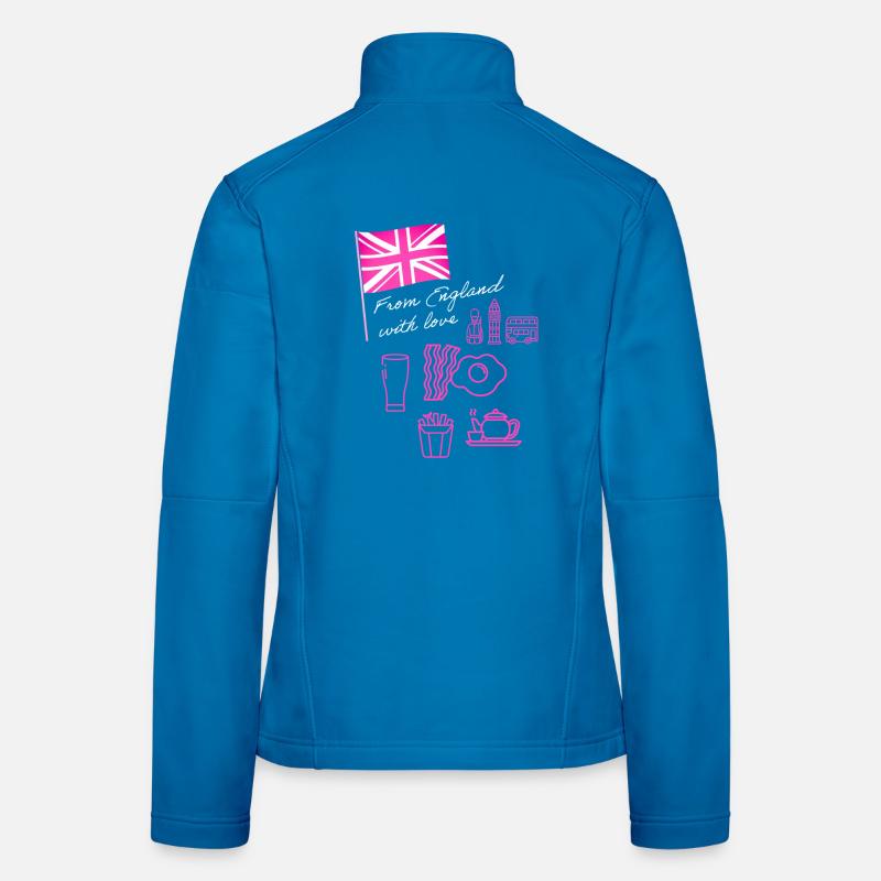 EXANGLIA (Texte rose + blanc) Veste en tissu softshell Femme