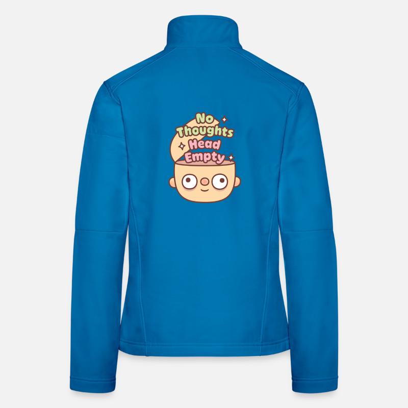 Funny Head No Thoughts Head Empty Meme Women's Softshell Jacket