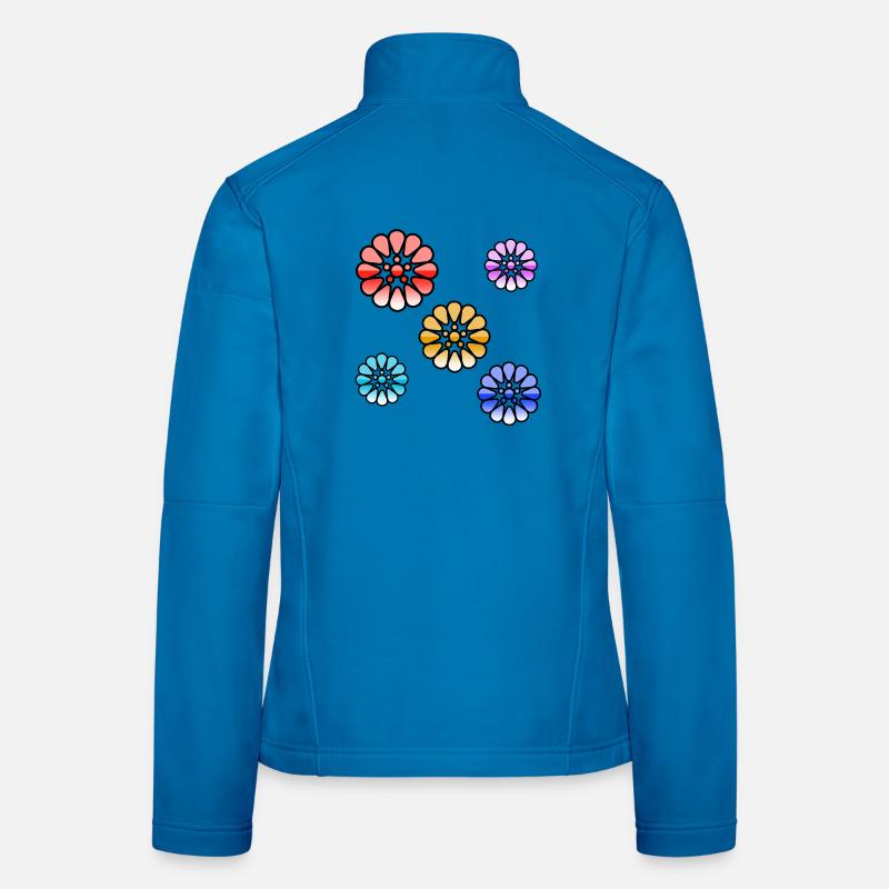 Blumen Frauen Softshelljacke