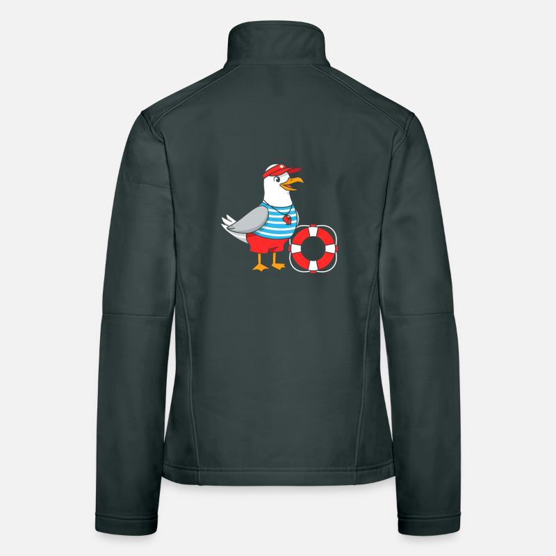 Conception de sauveteurs de mouette Veste en tissu softshell Femme