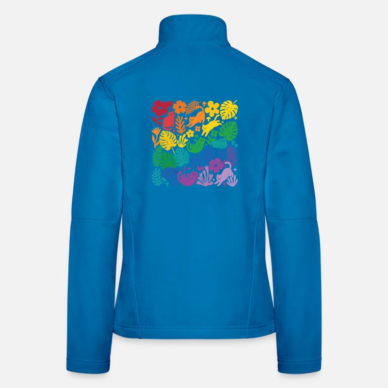 LGBT-Pride-Monat – Regenbogenkatzen und Blumen Frauen Softshelljacke