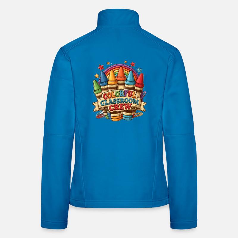 Équipe de classe colorée Veste en tissu softshell Femme