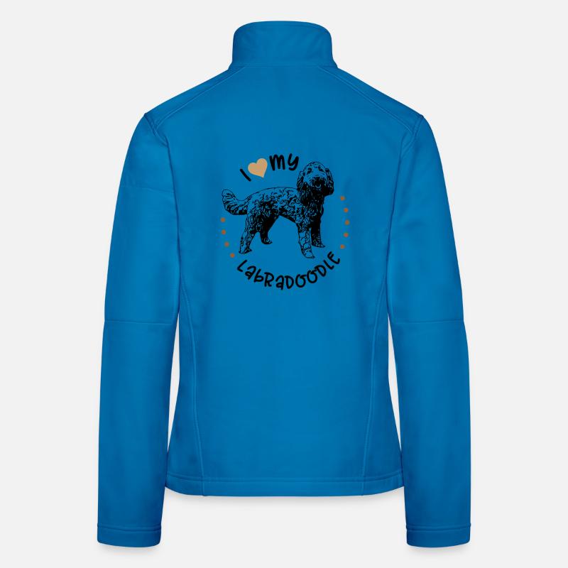 J’adore mon cadeau de maman de chien doodle Labradoodle Veste en tissu softshell Femme