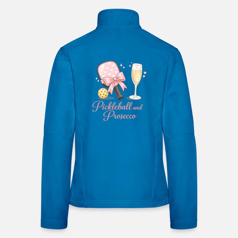 Pickleball und Prosecco Flair Frauen Softshelljacke