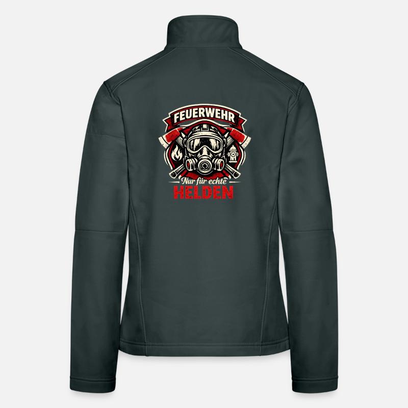 Nur echte Helden der Feuerwehr Frauen Softshelljacke