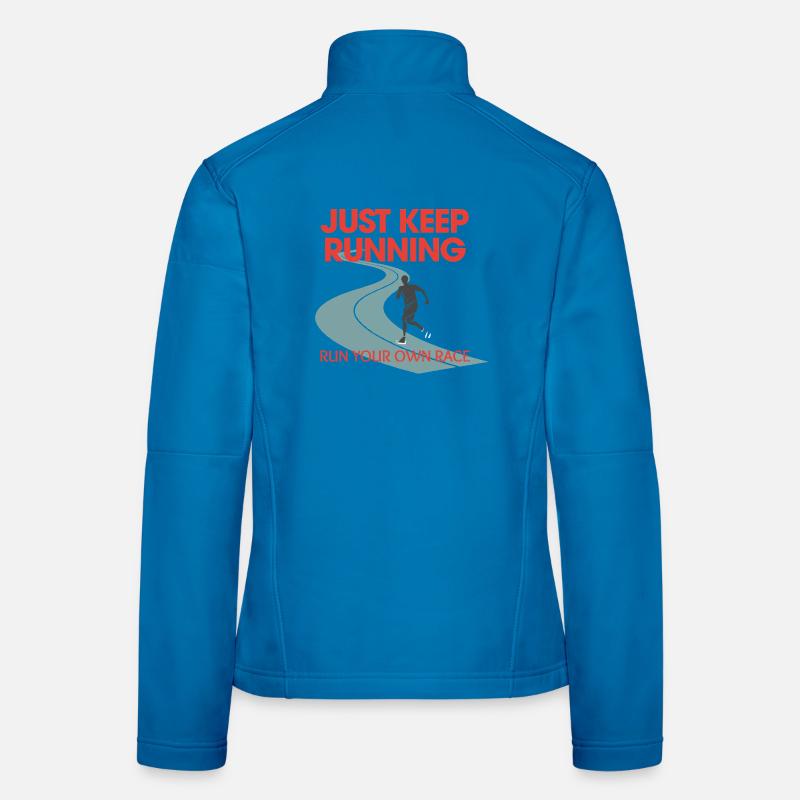 Jogging, Endurance Runner Fitness, continue simplement à courir Veste en tissu softshell Femme