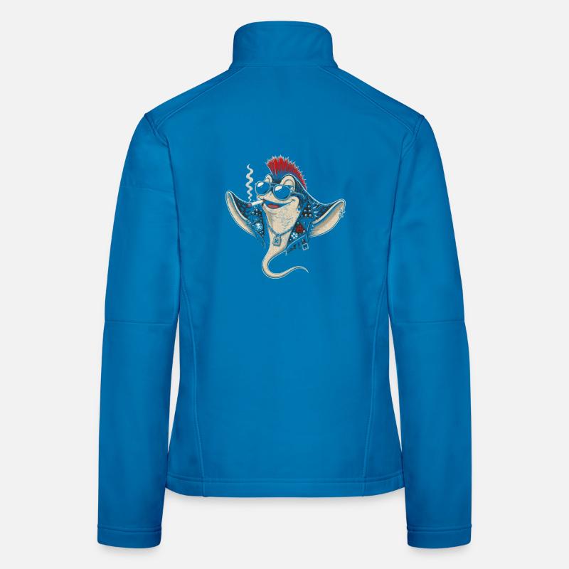 Punk Rays with Mohawk Sunglasses Women's Softshell Jacket