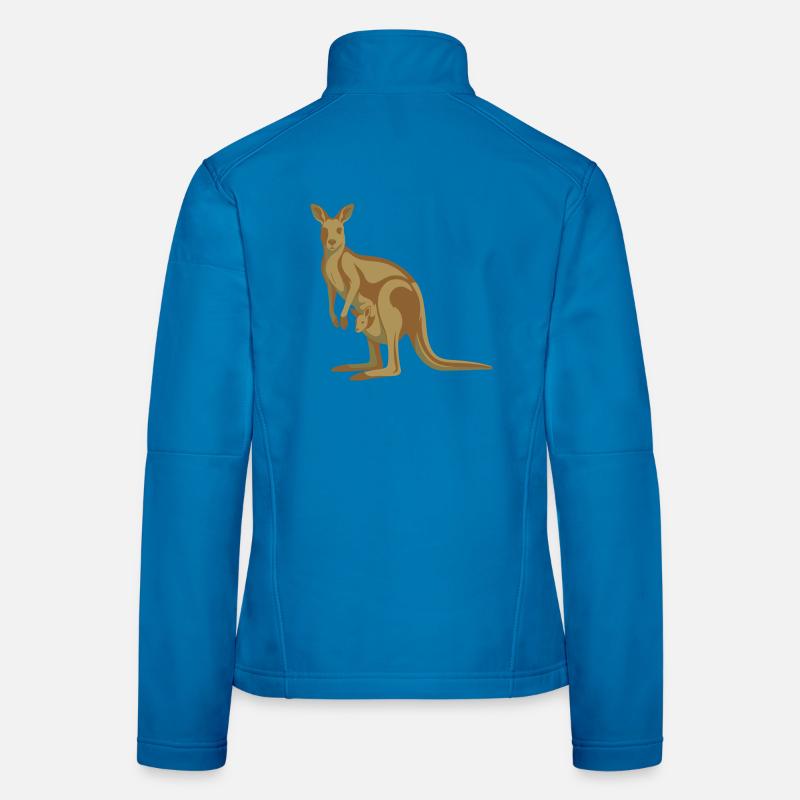 Känguru Mutter mit Nachwuchs Frauen Softshelljacke