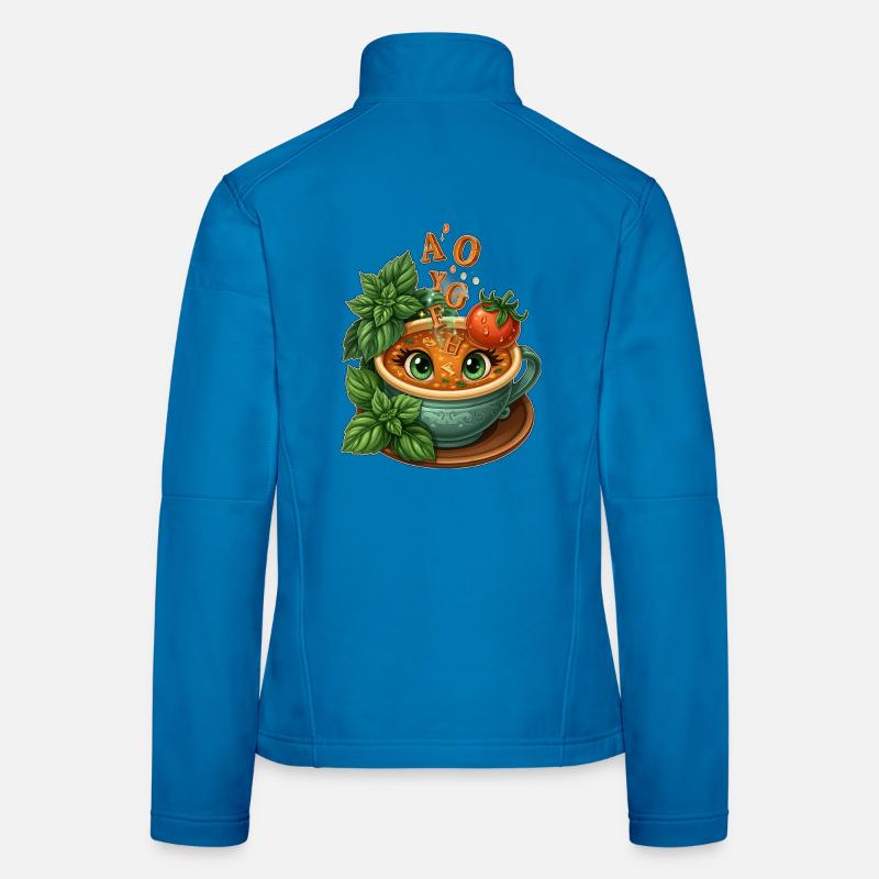 Alphabet-Teetasse mit Kräutern - Frauen Softshelljacke - Lichtblau