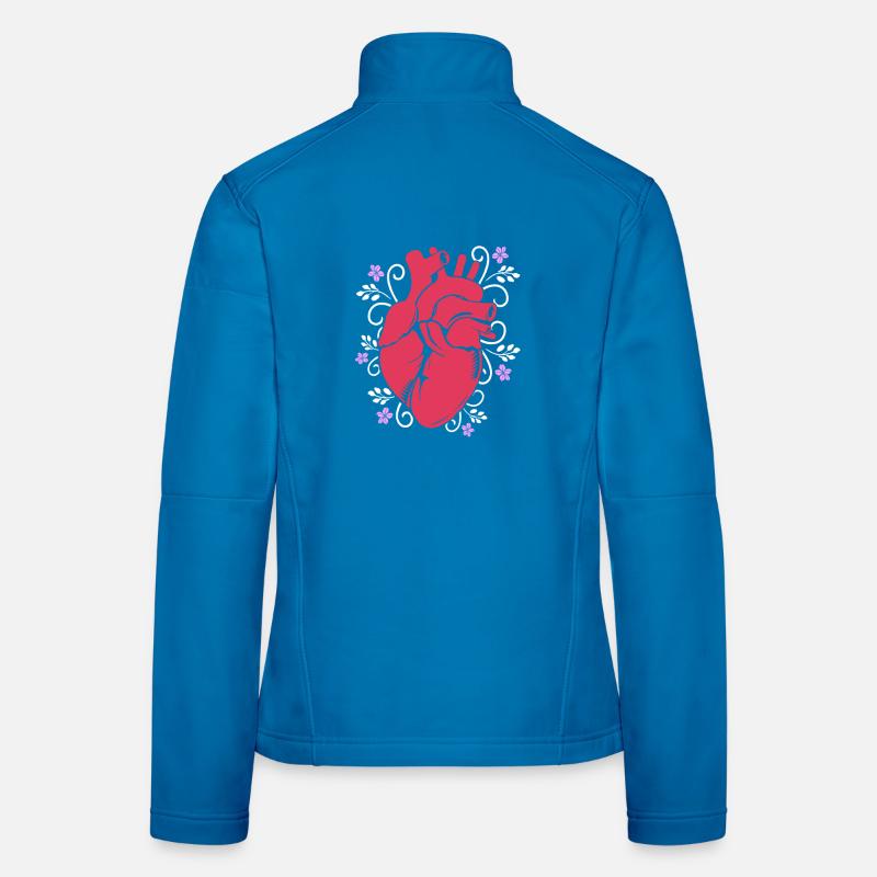 Cardiogram, cardiography, sonography, ultrasound Women's Softshell Jacket