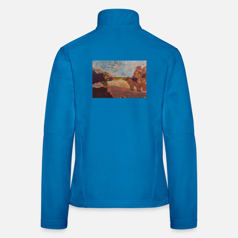 Mosaic pastel landscape Women's Softshell Jacket