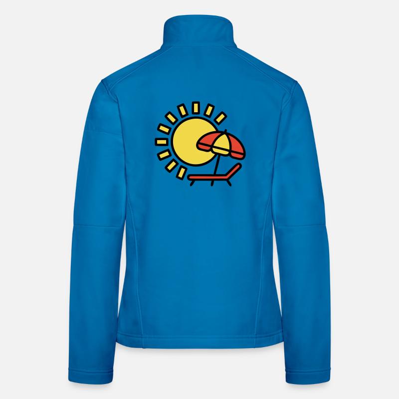 Strandliege Sonne Sonnenschirm Sommerurlaub Frauen Softshelljacke