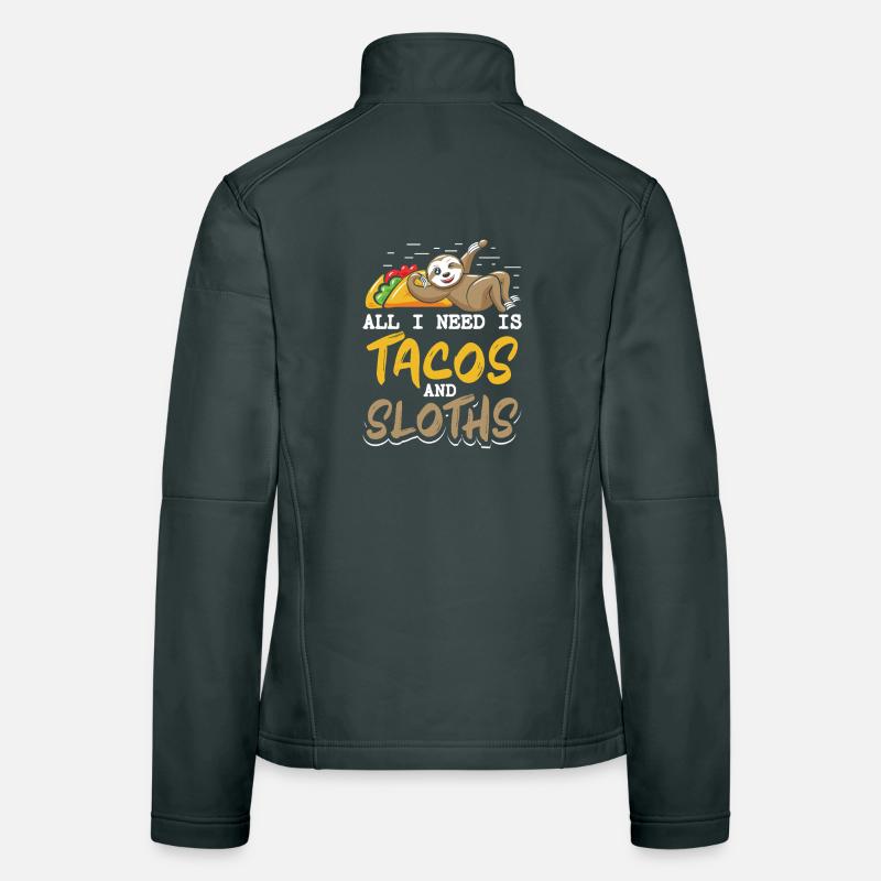 Taco Sloth Tacos Women's Softshell Jacket