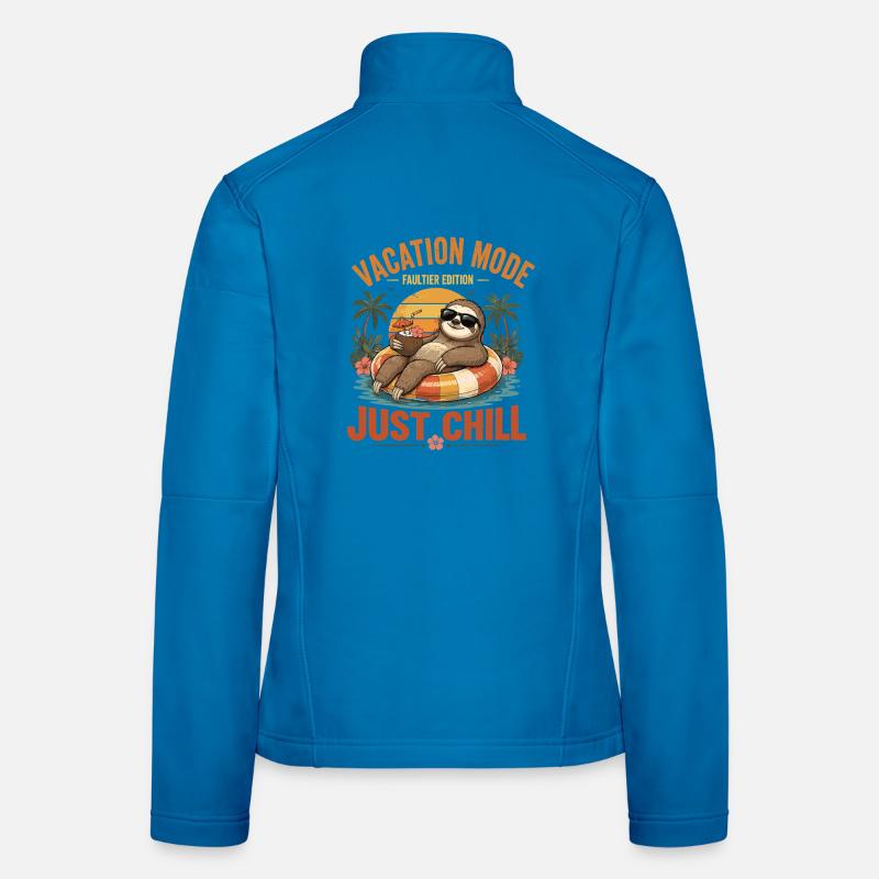 Faultier Vacation Mode Just Chill Shirt Frauen Softshelljacke