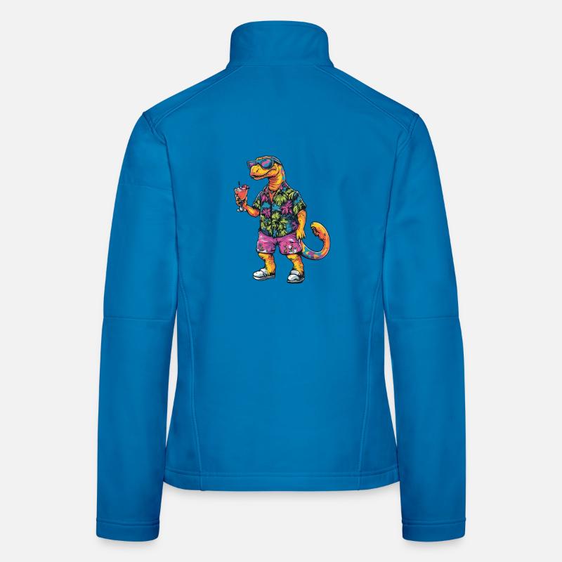 Dinosaur brontosaurus Comic Summer Women's Softshell Jacket