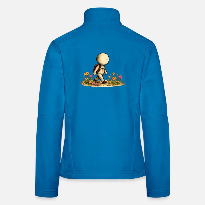 Der kleine Gedanke | Wanderer - Frauen Softshelljacke - Lichtblau
