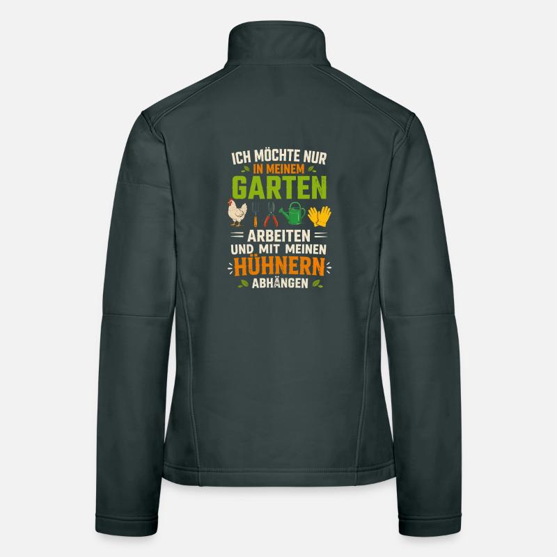 Gartenarbeit mit Hühnern Stimmung Frauen Softshelljacke