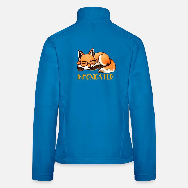Renard endormi Veste en tissu softshell Femme