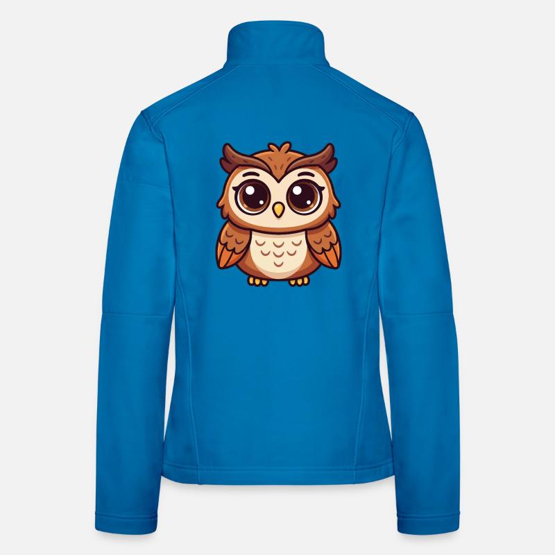 Verspielte Eule Frauen Softshelljacke