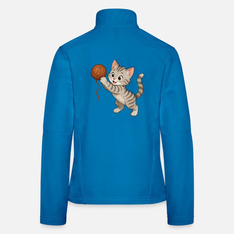 Kitten with wool Women's Softshell Jacket