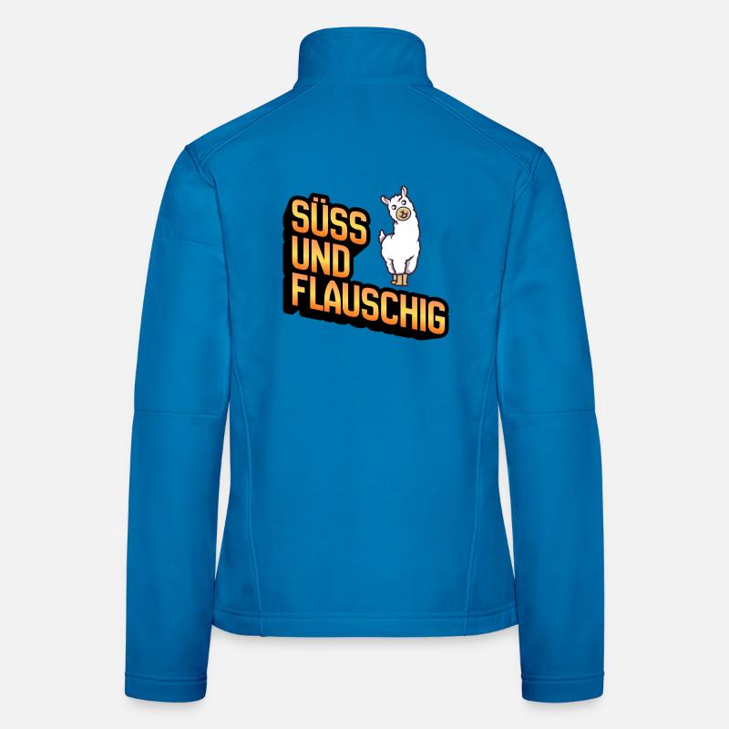 Süss und Flauschig Lama - Frauen Softshelljacke - Lichtblau