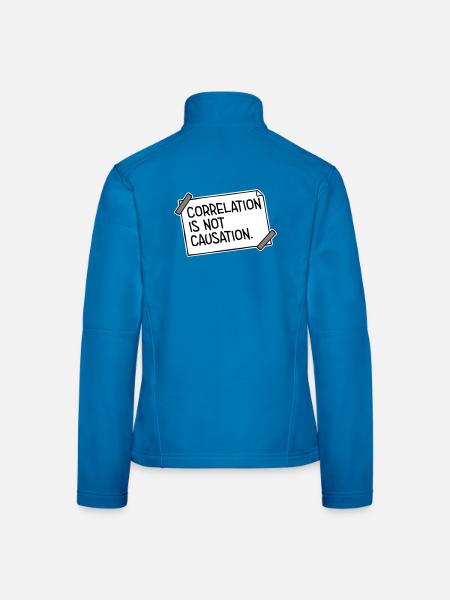 La corrélation n’est pas la causalité : la science des nerds - Veste en tissu softshell Femme - bleu clair - Dos